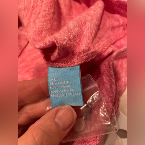 New J McLaughlin Brynn Linen Berry Red Button-Up Shirt XL - Picture 7 of 11